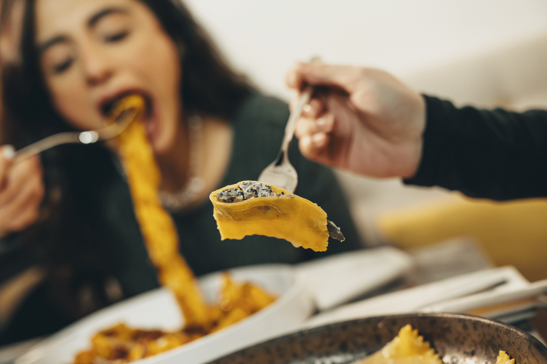 Ravioli freschi fatti a mano preparati seguendo le tradizioni di Pasta Class Florence
