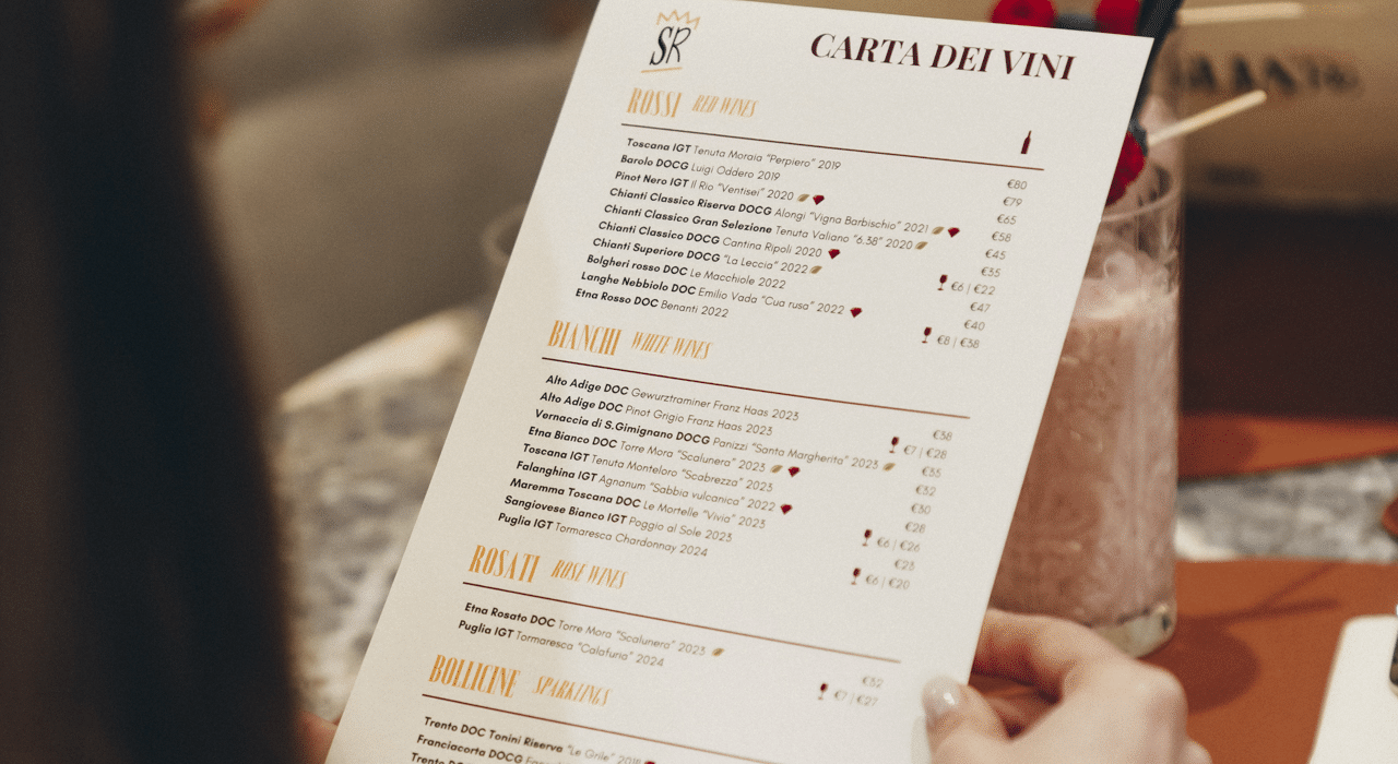 Sfoglia Re restaurant table in Florence during a perfect Italian food day